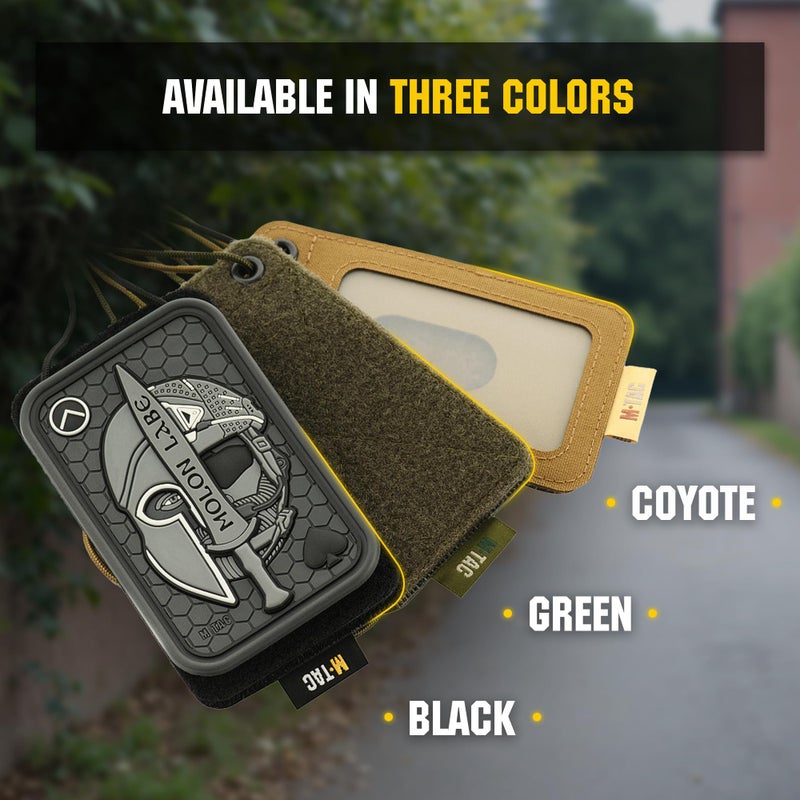 M-Tac Tactical Hanging ID Card and Patch Holder with Hook and Loop Surface and Draw Cord (Olive) - Image 4